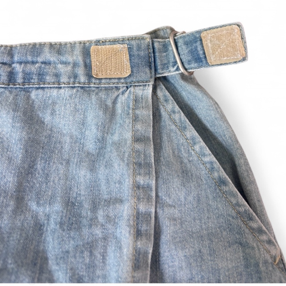 Vintage Gloria Vanderbilt Cotton Denim Wrap Skort Skirt Light Wash Size 14 - Picture 4 of 8